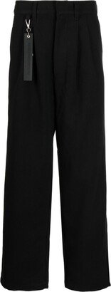 Straight-Leg Twill Trousers-AE