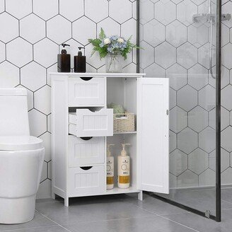 TiramisuBest Bathroom Storage Cabinet with Adjustable Shelf and Drawer