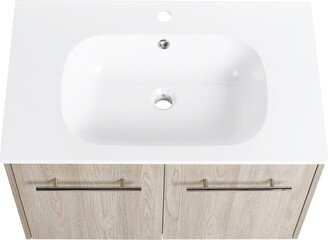 TONWIN 30 Inch Wall Mounted Bathroom Vanity