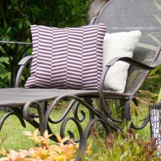 Two Color Fractured Stripes Indoor/Outdoor Pillow