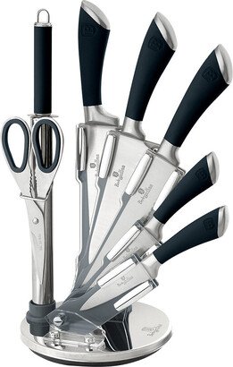 Berlinger Haus 8-Piece Knife Set w/ Acrylic Stand Black Collection