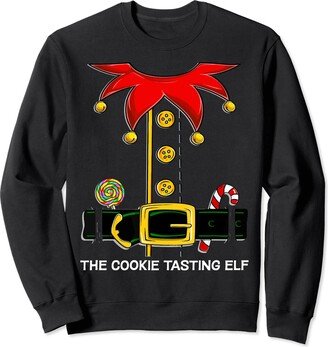 The Cookie Tasting Elf Squad Christmas Gifts Family Matching Group The Cookie Tasting Elf Christmas Sweatshirt