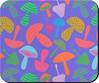 Mouse Pads: Mushroom Tossed - Bold Mouse Pad, Rectangle Ornament, Purple