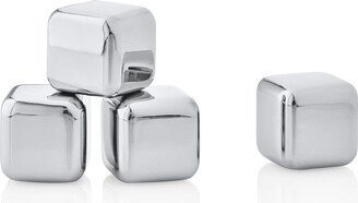Lounge 4 Piece Stainless Ice Cubes (Set of 2)