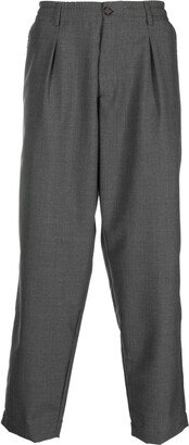 Pleat-Detail Tapered Trousers-AG