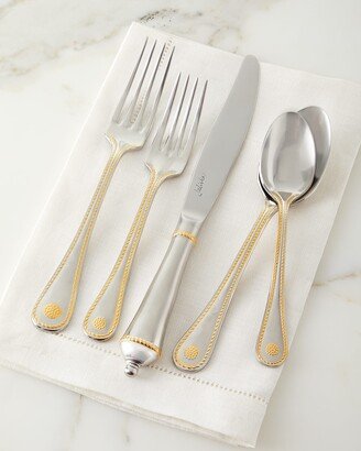 Berry and Thread Polished with Gold Accents Flatware Set