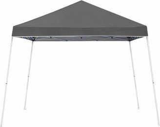 10 x 10 Foot Angled Leg Instant Shade Outdoor Canopy Tent Portable Gazebo Shelter for Camping or Backyard Grilling, Grey