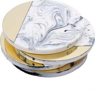 Marbleized Wine Coaster, Set of 4