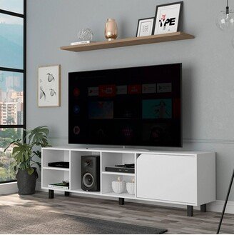 Mobile TV Stand for TVs up to 70 White - Boahaus