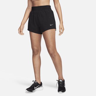 Women's Dri-FIT Running Division High-Waisted 3 Brief-Lined Running Shorts with Pockets in Black