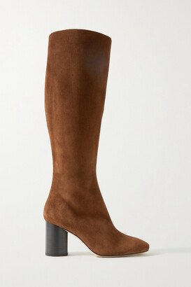 Ariana Leather Knee Boots - Brown