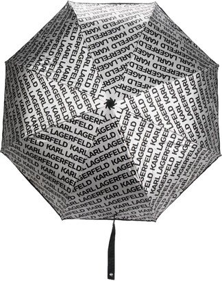 Logo-Print Compact Umbrella-AD