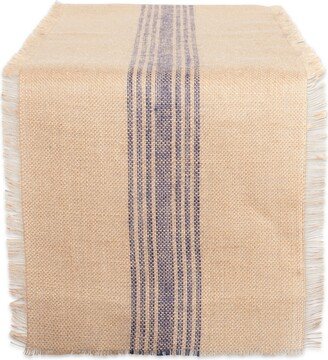 French Middle Stripe Burlap Table Runner 14