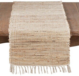 Saro Lifestyle Jute Chindi Table Runner