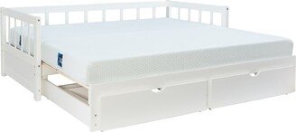 Corsa Twin-to-King Daybed with Storage Drawers