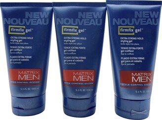 Men Firm Fix Gel Extra Strong Hold Styling Gel 5.1 OZ Set of 3