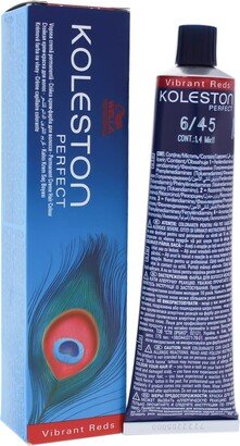 I0084341 Koleston Perfect Permanent Creme Hair Color for Unisex - 6-45 Dark Blonde Red Violet - 2 oz