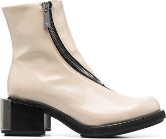 Ergonomic zip-up ankle boots