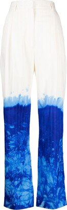 Stain Shade Tie-Dye Wool Suit Trousers