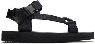 Black Flavia Buckle Sandals