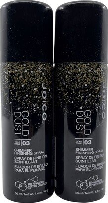 Gold Dust Shimmer Finishing Spray Hold level 3 1.4 OZ Set of 2