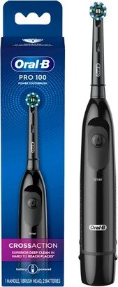 PRO 100 Crossaction Battery Powered Toothbrush - Black