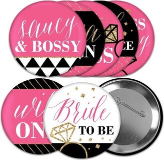 Big Dot of Happiness Girls Night Out - 3 inch Bachelorette Party Badge - Pinback Buttons - Set of 8