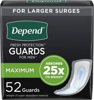 Depend Guards/Incontinence Bladder Control Pads for Men - Maximum Absorbency