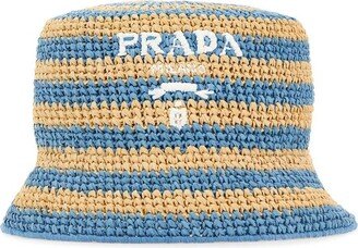 Logo Embroidered Crochet Bucket Hat