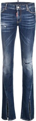 Distressed Trumpet Bootcut Jeans