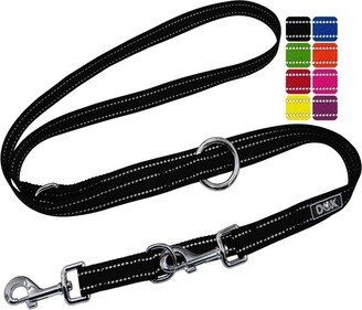 DDOXX 6.6ft 3-Way Adjustable Extra Small Nylon Dog Leash - Black