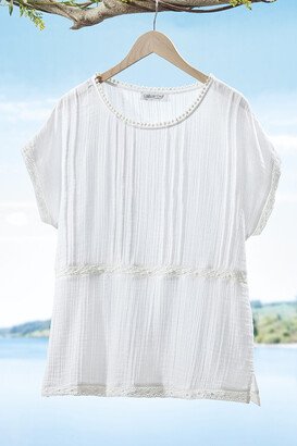 Women's Dreaming of Summer Top - White - PL - Petite Size