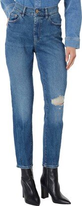 Dl1961 - Women'S Bella Slim High Rise Distressed Jeans In Sea Storm