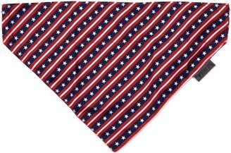 The Worthy Dog Bias Stars and Stripes Slide-On Bandana Collar Accessory - Red/White/Blue - L