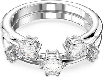 Silver-Tone 2-Pc. Set Constella Crystal Ring