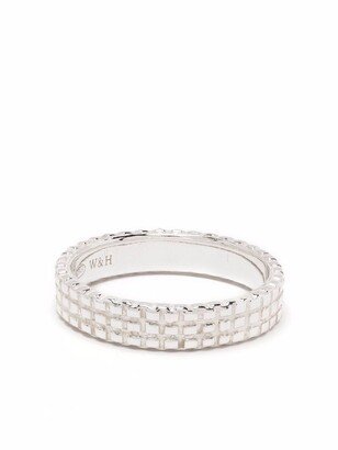 Chain-Texture Band Ring