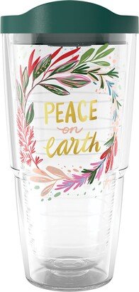 EttaVee Christmas Holiday Peace On Earth Made in USA Double Walled Insulated Tumbler Travel Cup Keeps Drinks Cold & Hot, 24oz, Peace