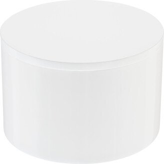 Round Lacquered Box White