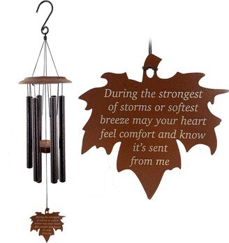 Memorial Wind Chime in Sympathy Copper Leaf 