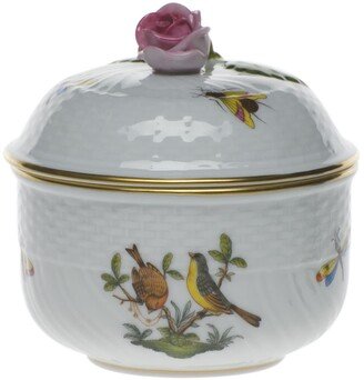 Rothschild Bird Covered Sugar Dish with Rose-AA