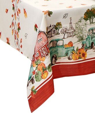 Farm Fresh Pumpkin Truck Fall Rectangle Tablecloth 60X120