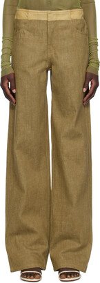 Beige Deconstruct Jeans