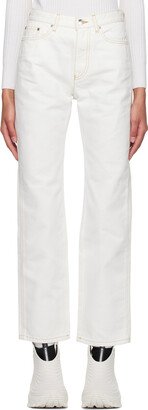 White Straight-Leg Jeans