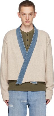 Beige Open Cardigan-AA