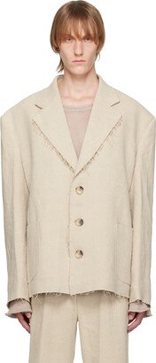 Beige Jordan Barrett Edition Deconstructed Blazer