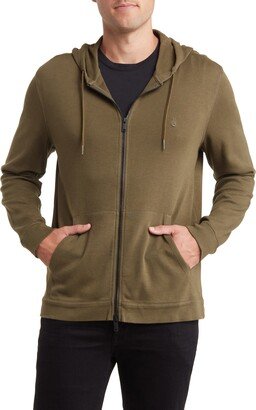 Cotton Double Knit Zip Hoodie