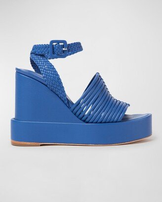 Nolan Leather Wedge Sandals