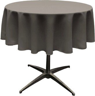 Round Polyester Poplin Tablecloth - Charcoal Choose