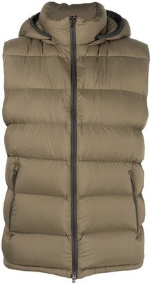 Quilted Hooded Gilet-AE