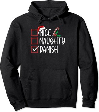 Nice Naughty Danish Christmas Gifts Nice Naughty Danish Christmas Denmark Heritage Roots Pullover Hoodie